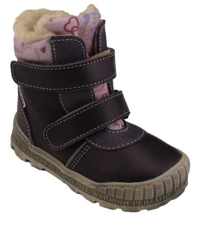 Pegres 1702 dětské zimní boty na suchý zip vel. 20 - 34